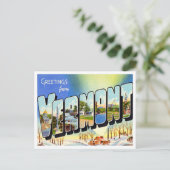 Groeten uit Vermont Vintage Travel Briefkaart (Staand voorkant)