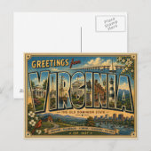 Groeten uit Virginia Briefkaart (Voorkant / Achterkant)