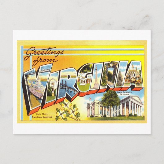  groeten uit Virginia Briefkaart (Voorkant)