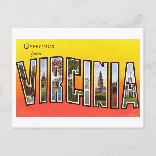 groeten uit Virginia Briefkaart (Voorkant)