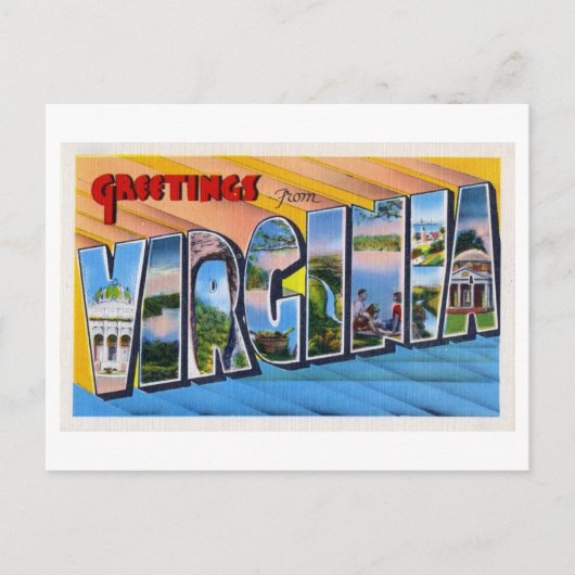  groeten uit Virginia Briefkaart (Voorkant)