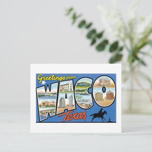 Groeten uit Waco, Texas Briefkaart (Staand voorkant)