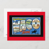 Groeten uit Waco Texas Briefkaart (Voorkant / Achterkant)