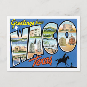 Groeten uit Waco Texas US City Briefkaart