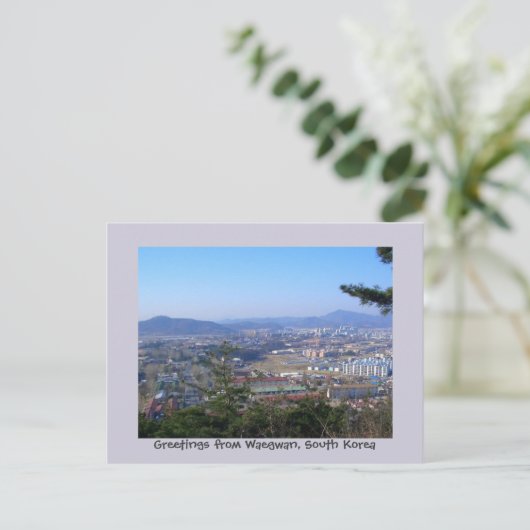 Groeten uit Waegwan, Zuid-Korea Briefkaart (Staand voorkant)