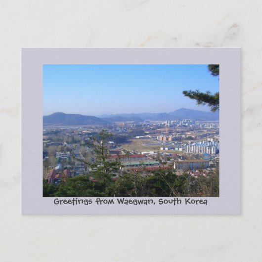 Groeten uit Waegwan, Zuid-Korea Briefkaart (Voorkant)