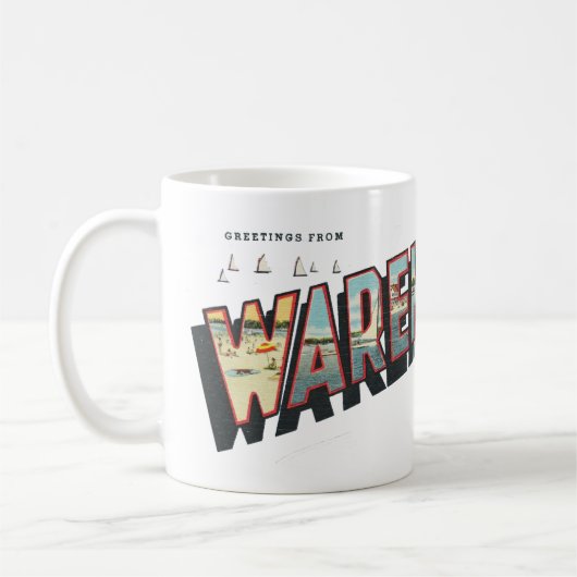 Groeten uit Wareham (Mass.) koffie-Mok Koffiemok (Links)