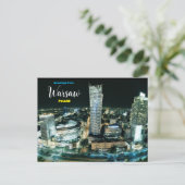 Groeten uit Warschau Polen Briefkaart (Staand voorkant)