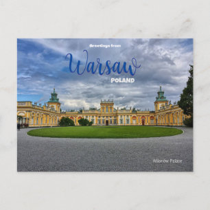 Groeten uit Warschau Polen Briefkaart Schilderacht