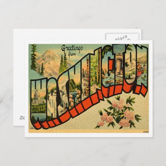 Groeten uit Washington Briefkaart (Voorkant / Achterkant)