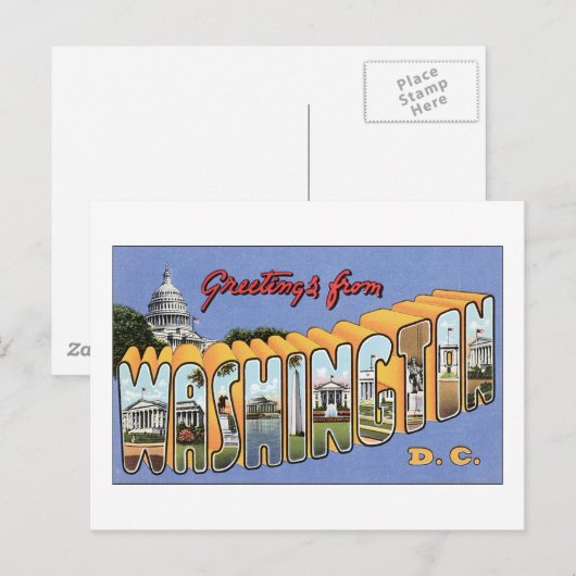 Groeten uit Washington DC Briefkaart (Voorkant / Achterkant)