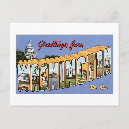 Groeten uit Washington DC Briefkaart (Voorkant)