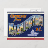 Groeten uit Washington DC! Briefkaart (Voorkant / Achterkant)