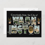 Groeten uit Washington DC! Briefkaart (Voorkant / Achterkant)
