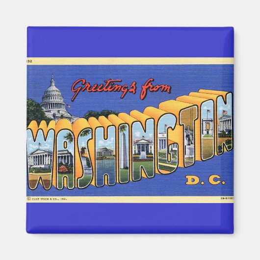 Groeten uit Washington DC! Magneet (Voorkant)