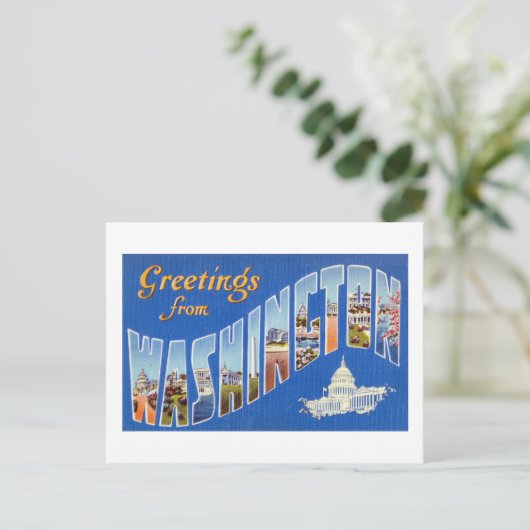  groeten uit Washington DC P Briefkaart (Staand voorkant)
