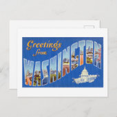  groeten uit Washington DC P Briefkaart (Voorkant / Achterkant)