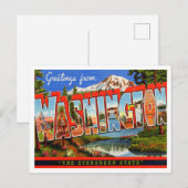 Groeten uit Washington, de Evergreen staat Briefkaart (Voorkant / Achterkant)