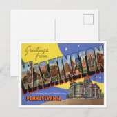 Groeten uit Washington, Pennsylvania Travel Briefkaart (Voorkant / Achterkant)