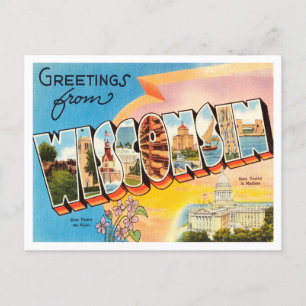Groeten uit Washington Vintage Travel Briefkaart