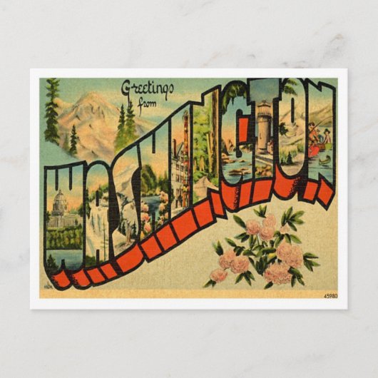 Groeten uit Washington WA Briefkaart (Voorkant)