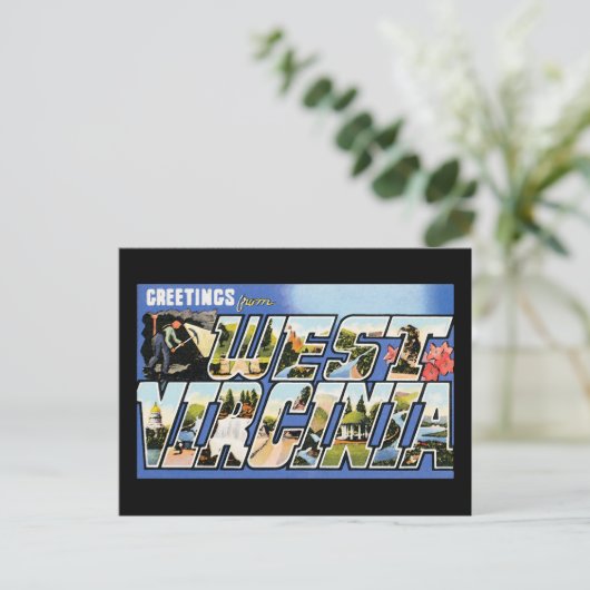  groeten uit West-Virginia Briefkaart (Staand voorkant)