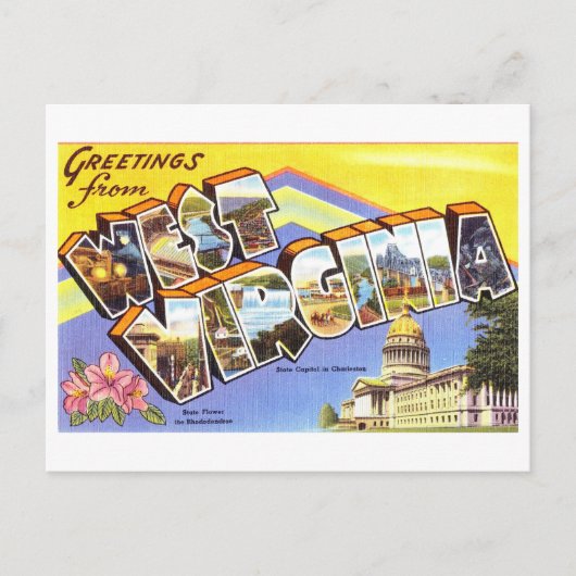  groeten uit West-Virginia Briefkaart (Voorkant)