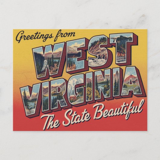Groeten uit West Virginia Briefkaart (Voorkant)