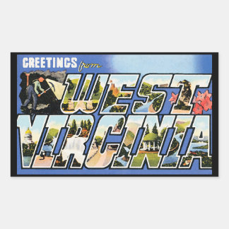  groeten uit West-Virginia Rechthoekige Sticker