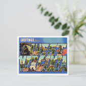 Groeten uit West Virginia Vintage Travel Briefkaart (Staand voorkant)