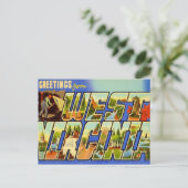 Groeten uit West Virginia WV Briefkaart (Staand voorkant)