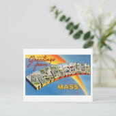 groeten uit Westborough, Massachusetts Briefkaart (Staand voorkant)