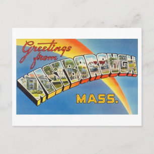 groeten uit Westborough, Massachusetts Briefkaart