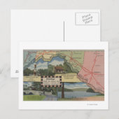 Groeten uit Western Maryland (gedetailleerde kaart (Voorkant / Achterkant)