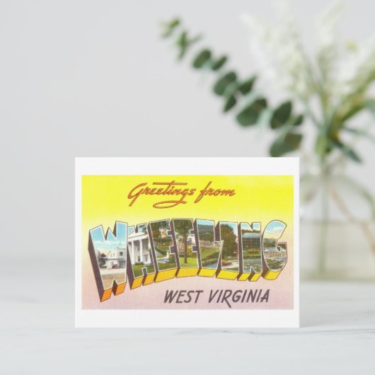  groeten uit Wheeling, West Virginia Briefkaart (Staand voorkant)
