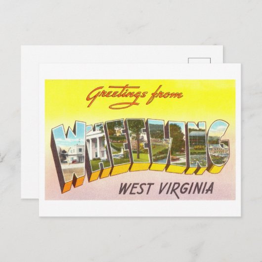  groeten uit Wheeling, West Virginia Briefkaart (Voorkant / Achterkant)