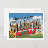  groeten uit Wichita, Kansas Briefkaart (Voorkant / Achterkant)
