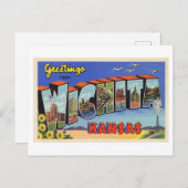  groeten uit Wichita, Kansas Briefkaart (Voorkant / Achterkant)