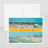 Groeten uit Wildwood Crest, New Jersey Travel Briefkaart (Voorkant / Achterkant)