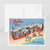 Groeten uit Wildwood door het Zee, New Jersey Briefkaart (Voorkant / Achterkant)