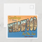 Groeten uit Wildwood door het Zee, New Jersey Briefkaart (Voorkant / Achterkant)