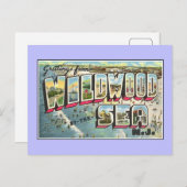  groeten uit Wildwood door het Zee NJ Briefkaart (Voorkant / Achterkant)