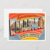Groeten uit Williston, North Dakota Travel Briefkaart (Voorkant / Achterkant)