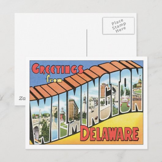 Groeten uit Wilmington Delaware Briefkaart (Voorkant / Achterkant)