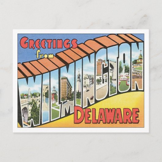 Groeten uit Wilmington Delaware Briefkaart (Voorkant)
