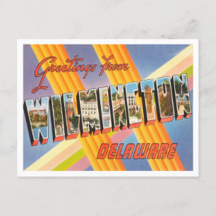 Groeten uit Wilmington, Delaware Vintage Travel Briefkaart