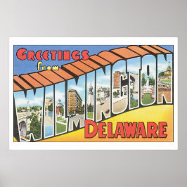 Groeten uit Wilmington Delaware_Vintage Travel Poster
