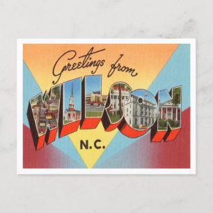 Groeten uit Wilson, North Carolina Travel Briefkaart
