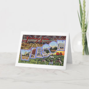 Groeten uit Wilson, North Carolina Vintage Kaart