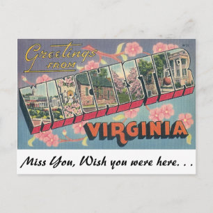 Groeten uit Winchester, Virginia Briefkaart